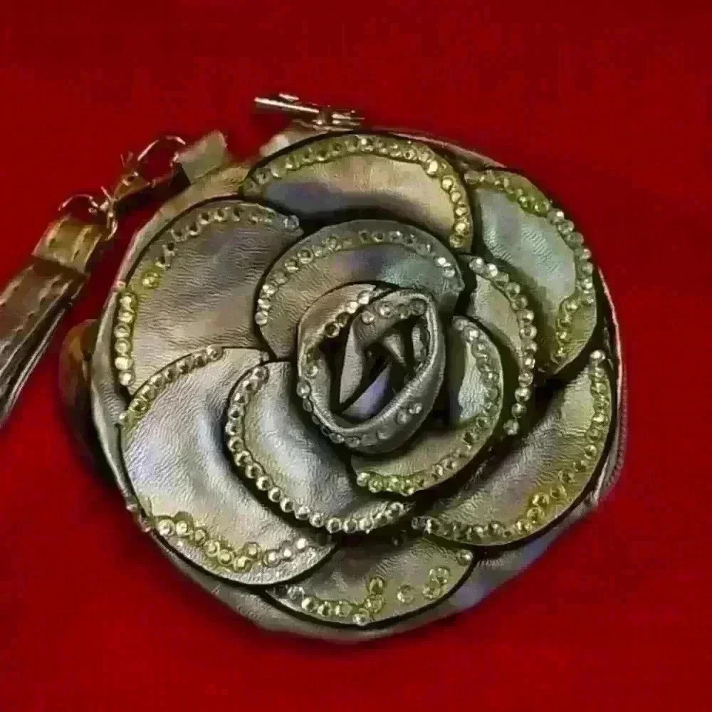 Sax Faux Leather rhinestone coin purse